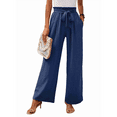 thumbnail image 3 of Pantalones de Salón Anchos para Mujer, Azul Oscuro, Talla XXL, 3 of 8
