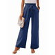 thumbnail image 3 of Pantalones de Salón Anchos para Mujer, Azul Oscuro, Talla XXL, 3 of 8