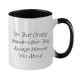 thumbnail image 2 of Perfect Grandmother, I'm That Crazy Grandmother They Always Warned You, Epic Two Tone 11oz Mug For Grandmother From Granddaughter, 2 of 2
