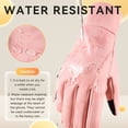 thumbnail image 4 of OZERO Womens Winter Gloves for Cold Weather: Touchscreen Thermal Womens Gloves Texting - Water Resistant Anti-Slip Warm for Running Cycling Driving Pink, 4 of 8