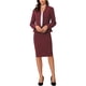 thumbnail image 1 of Conjuntos de trajes para mujeres INSPIRE CHIC, atuendos de negocios, blazer peplum sin cuello, falda lápiz formal, conjunto de 2 piezas XL burdeos, 1 of 6