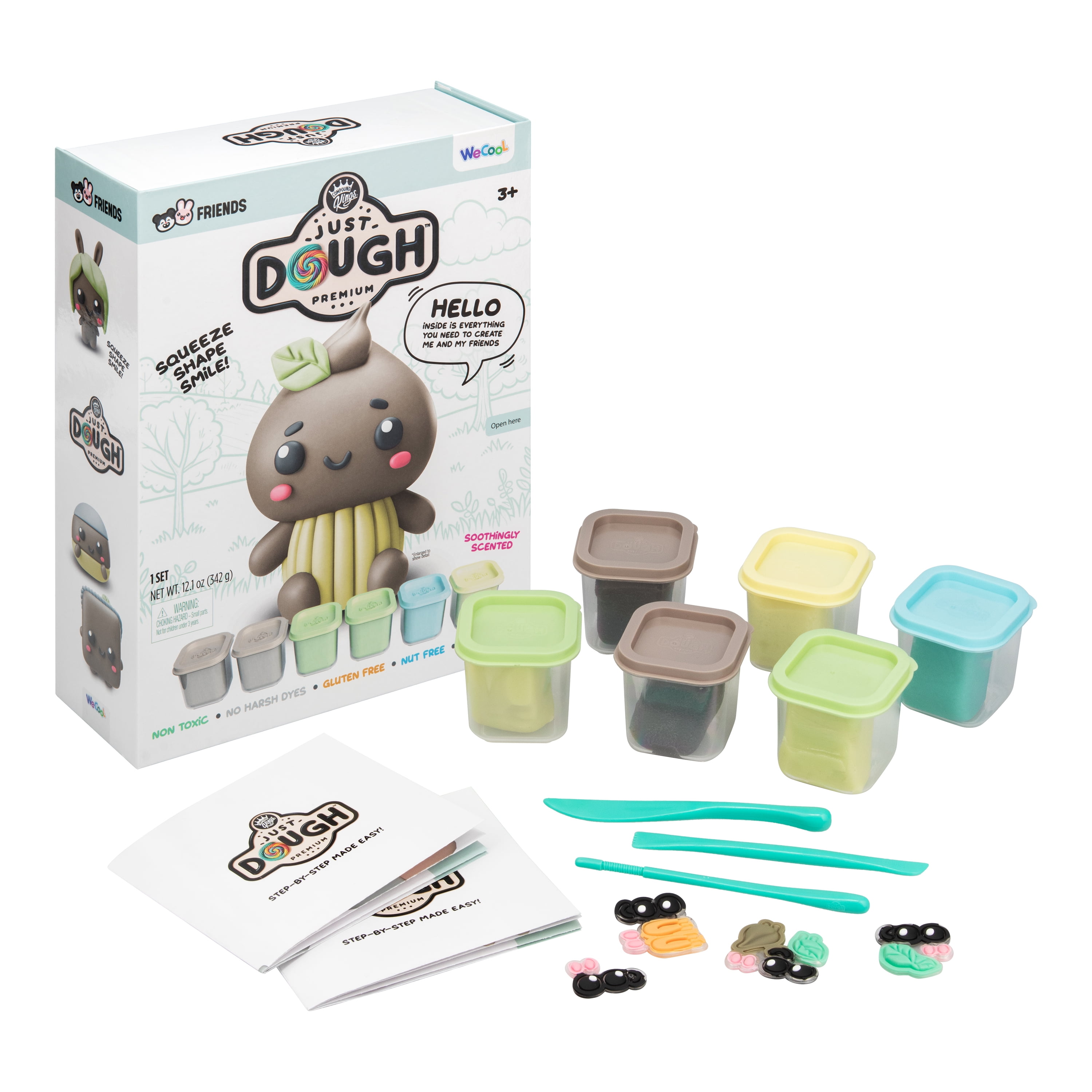Compound Kings, Just Dough, Play Dough, Dumpling Character Pack, Multicolor, Children Ages 3 and up
