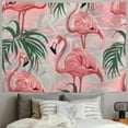 thumbnail image 2 of BCIIG Flamingos Pink Kitsch Tapestry Wall Hanging Graphic Tapestries Home Decor Living Room Bedroom Apartment Farmhouse Dorm 40x30inch, 2 of 6