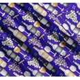 thumbnail image 3 of Soimoi Cotton Cambric Fabric Grapes,Wine Glass & Bottle Fabric Prints By Yard 42 Inch Wide, 3 of 7