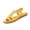 Yellow, variant on Women's Floral Sandals Open Toe Casual Summer Flats with Ankle Strap Low Heel Rubber Sole Dressy Beach Shoes