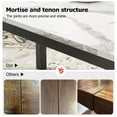 thumbnail image 4 of QinaQin Industrial Style Dining Table, 70.9-Inch/71-Inch Rectangular Wooden Table, Seats 4-6 People, Metal Frame, Rounded Corners, for Dining Room, Kitchen, Restaurant (Chairs Not Included), 4 of 7
