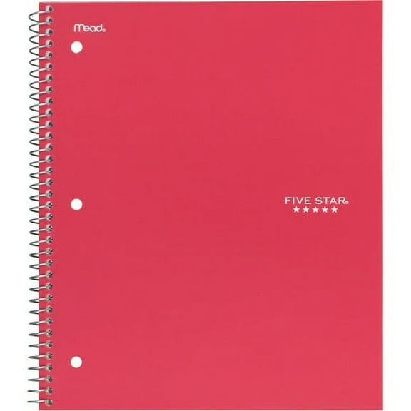 Five Star Wirebound 1-subject Notebook - Ring8" x 10.5" - Bend Resistant, Crack Resistant - 1 Each | Bundle of 10 Each