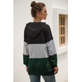 thumbnail image 2 of Women's Long Sleeve Color Block Tops Crewneck Sweatshirts Pullover Tunic Shirts Blouses, 2 of 4