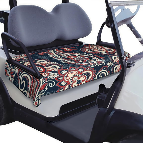 Paisley Style Golf Cart Seat Protector 51" x 31", Universal Fit Microfiber Towel for Front Bench Comfort and Protection