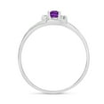 thumbnail image 5 of 10k White Gold Oval Amethyst And Diamond Ring, 5 of 6