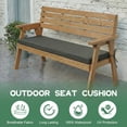 thumbnail image 4 of SHANNA Outdoor Bench Cushion with 2 Pillowcase, Waterproof Garden Bench Cushions for Outdoor Furniture, Patio Porch Swing Replacement Seat Pad with Ties, Dark Gray, 48"x18"x3", 4 of 12