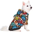 thumbnail image 2 of Goofa American Football Pattern Small Dog Sweater Hoodies Pet Grey Hooded Soft Fleece Sweatshirts with Pocket Fall Winter Puppy Cat Sweaters Warm Clothes-XX-Large, 2 of 8