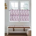 thumbnail image 2 of Purple Weeping Eucalyptus 2 Panel Kitchen Curtains for Small Windows, Spring Summer Farmhouse Leaves Bathroom Tier Curtain, Short Window Treatment for Bedroom/Living Room 55"x24", 2 of 6