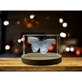 thumbnail image 3 of Red Spotted Purple Insect Crystal Engraving |Unique 3D Carved Butterfly Decor Collectible, 3 of 7