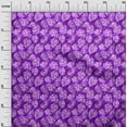 thumbnail image 3 of oneOone Cotton Cambric Purple Fabric Tropical Leaf Quilting Supplies Print Sewing Fabric By The Yard 56 Inch Wide, 3 of 5