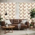 thumbnail image 2 of Ambesonne Floral Window Curtains, Petals of the Spring, Each 28" W x 84" L, Dark Orange Pale Green, 2 of 5