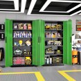 thumbnail image 2 of SOLAURA 71" Metal Garage Storage Cabinet with Locking Doors and Adjustable Shelves for Home, Office(Black Green), 2 of 7