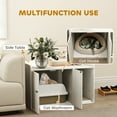 thumbnail image 4 of PawHut Cat Litter Box Enclosure, 32" Hidden Litter Box Furniture, 4 of 10