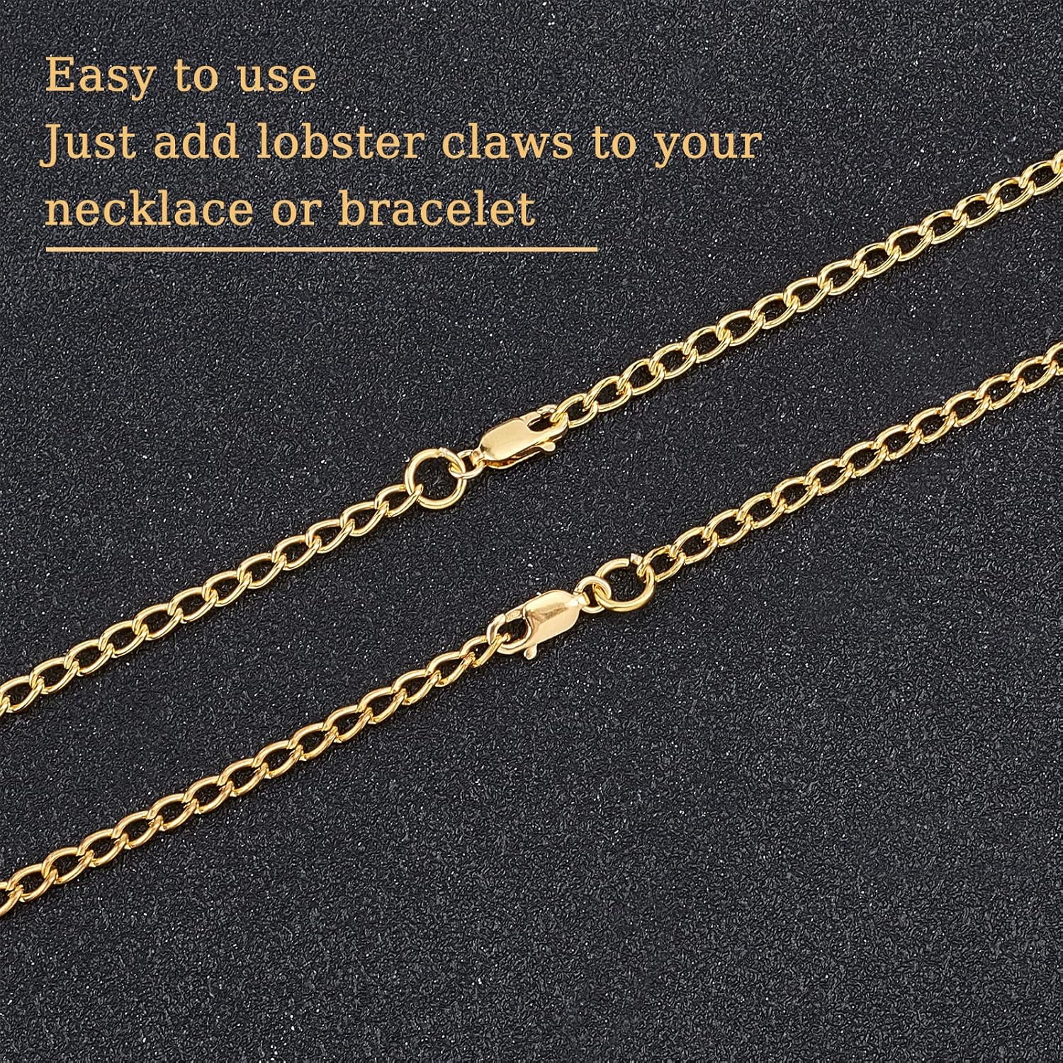 1 Box 4Pcs 14K Gold-Filled Lobster Claw Clasp with Open Jump Ring 10mm Lobster Clasps Bead Jewellery Findings