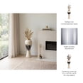 thumbnail image 6 of Tall Metal Decorative Vase with Leaf Lid for Home Decor - Flower Vase for Living Room, Bedroom, and House Decoration - Jar Display for Office, Dining Room, and Tabletop Accent - 43", White & Gold, 6 of 14
