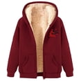 thumbnail image 5 of WILLBEST Sudadera de Mujer de Invierno Informal con Cremallera y Capucha Estampada Sudadera Suave y Cálida para Deportes Al Aire Libre Y Grande, 5 of 5