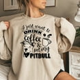 thumbnail image 5 of Funny Pitbull Coffee Lover Sweatshirt, 5 of 8