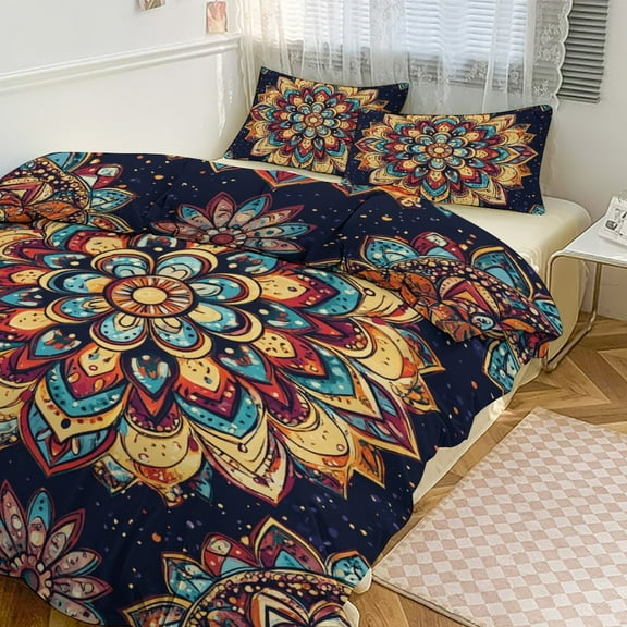 Bohemian Mandala (40) Duvet Cover Set Bedding Set Polyester Quilt Cover for Bedroom Decoration