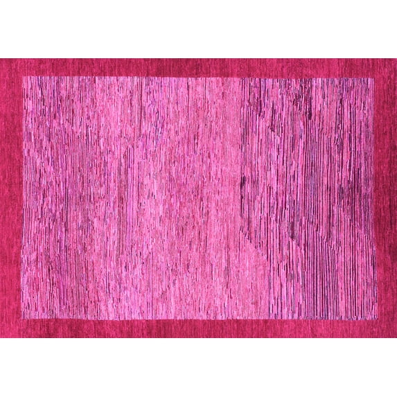 Ahgly Company Indoor Rectangle Abstract Pink Modern Area Rugs, 2' x 4'