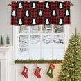 thumbnail image 4 of Valances for Windows Winter Christmas Rod Pocket Cafe Window Treatments Valance Curtains for Kitchen Bathroom Laundry Basement Windows 60"x14", 4 of 7