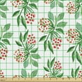 thumbnail image 2 of Ambesonne Floral Fabric by the Yard Upholstery, Blossom Flower Leaves Art, 1 Yard, Green Burnt Sienna, 2 of 5