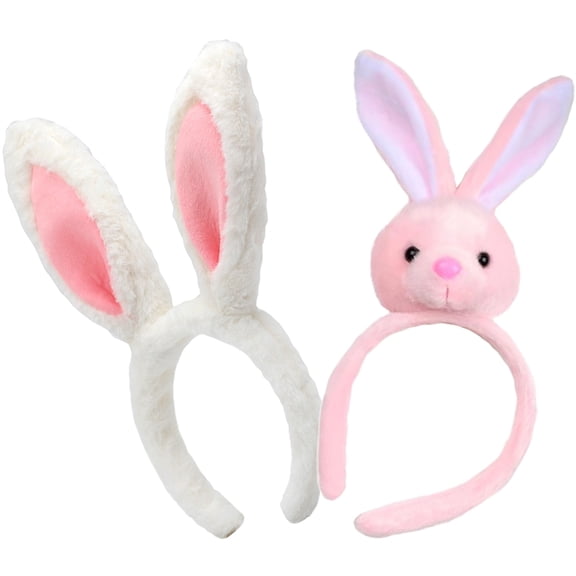 KAKOWELY Bunny Headwear Assorted Color 2Pcs 11.8x4.7in