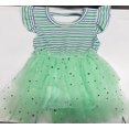 thumbnail image 1 of Robe pour Petites Filles, Motif Rayé Arc-en-Ciel Col Rond Maille Multi-Couches Manches à Volants Dos Creux Tenue d'Été Douce, 1 of 4