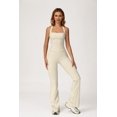 thumbnail image 2 of PISONIC Women Two Piece Workout Sets Racerback Tank Tops Matching High Waisted Flared Leggings with Pockets Gym Yoga Outfits, 2 of 6