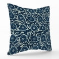 thumbnail image 3 of The Cozy Creations Pillow Cover 26x26 inch Square Throw Pillow Covers Indigo Blue Decorative Pillows for Sofa Living Room Couch, Cream, Set of 2, 3 of 9