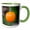 Green/White, variant on 3drose, Photo of an Orange Tangerine or Mandarin Fruit on a Tree, 11oz Mug