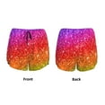 thumbnail image 6 of Sigee Colorful Glitter for Women's Athletic Shorts High Waisted Running Shorts Pocket Sporty Short Gym Elastic Workout ShortsLarge, 6 of 9