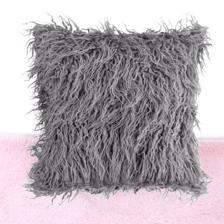 Extra Long Couch Pillows YMIKO Fluffy Sofa Pillow,Long Plush Throw Pillow Cover,Throw Fur Fluffy Sofa Pillow Soft Plush Luxury Cushion Cover Home Decor ()