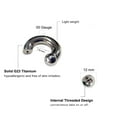 thumbnail image 5 of Horseshoe Circular Piercing Barbell Titanium G23 Polish Super lightweight, 5 of 5