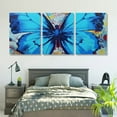 thumbnail image 5 of Shadudu Butterfly Paint Splatters Canvas Wall Art Triptych for Living Room Bedroom Home Office Decor 12"x16"x3pcs, 5 of 6