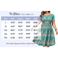thumbnail image 7 of WellSize Summer Plus Size Dresses for Women Short Sleeve A-Line Midi Dresses Casual Floral Print Beach Dress with Pockets, 7 of 7
