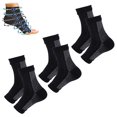 thumbnail image 1 of Dreparja - 3 pares de tobilleras de compresión para fascitis plantar - Tobillera para recuperación de lesiones, calcetines de compresión sin dedos para fútbol y fitness para mujeres y hombres, 1 of 5