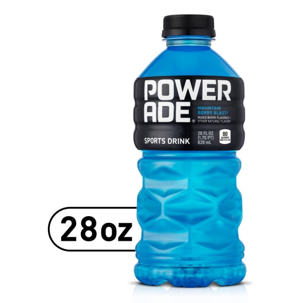 Powerade Sports Drink, Mountain Berry Blast, 28 Fl Oz Single Walmart