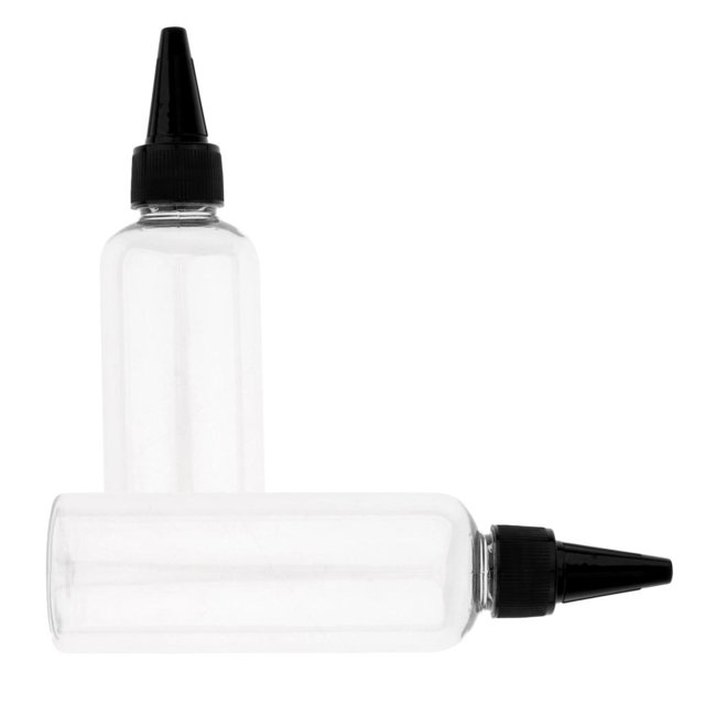 Botella de plástico Zulema transparente de 100ml loción de viaje champú 2 uds Gorra negra