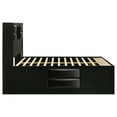 thumbnail image 6 of Briana Wood Queen Storage Bookcase Bed Black, 6 of 10