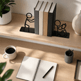 thumbnail image 6 of 2Pcs Decorative Bookend with Stick Figure, Metal Stickman Bookend, Decorative Book Support for Office School Library and Book Lover Decor, 6 of 10