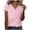 Pink, variant on Short Sleeve Shirts for Women Plus Size Striped V Neck Blouses Dressy Business Casual Tops 2026