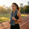 thumbnail image 2 of Absorbent Quick Dry Microfiber Sports Sweat Towel 16x31 Inch, Wavy Edge Textured Portable Fitness Workout Towel with Storage Carry Pouch for Gym Running Tennis Yoga Outdoor Exercise, Multi Colors, 2 of 7