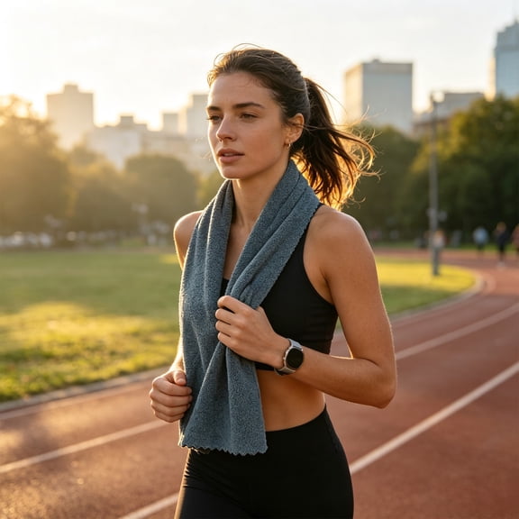 HOZVOMI Portable Sweat-Absorbent Fitness Towel with Irregular Texture Lightweight Microfiber Design Perfect for Gym Yoga Running Outdoor Sports