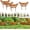 Full Rusted - 10inch Tall, variant on Decorative Cast Iron Garden Edging, 4 Pack Full Rusted Victorian Garden Edging Landscape Border, Vintage Metal Yard Stake Low Picket Fence, 11.8" Tall Outdoor Flower Bed Lawn Fence Panels