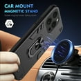thumbnail image 2 of SaniMore Case for iPhone 13 Pro Max, Magnetic Car Mount 4ft Drop Tested Military Grade Protective Shockproof Anti-fall Rugged Rotating Bracket Anti-slip Shell for iPhone 13 Pro Max, Black, 2 of 7